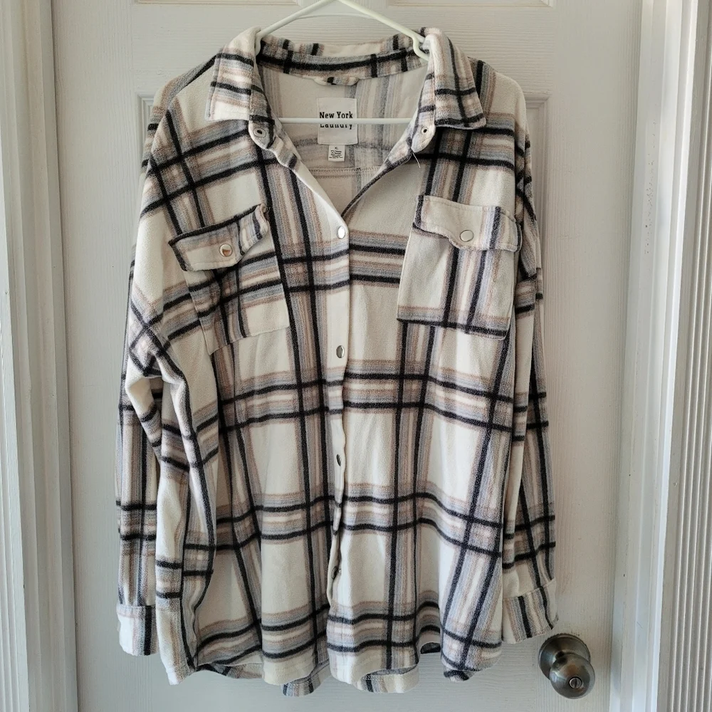 Fleece Flannel Top - Picture 1 of 4